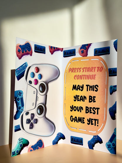 Level Up Birthday Card