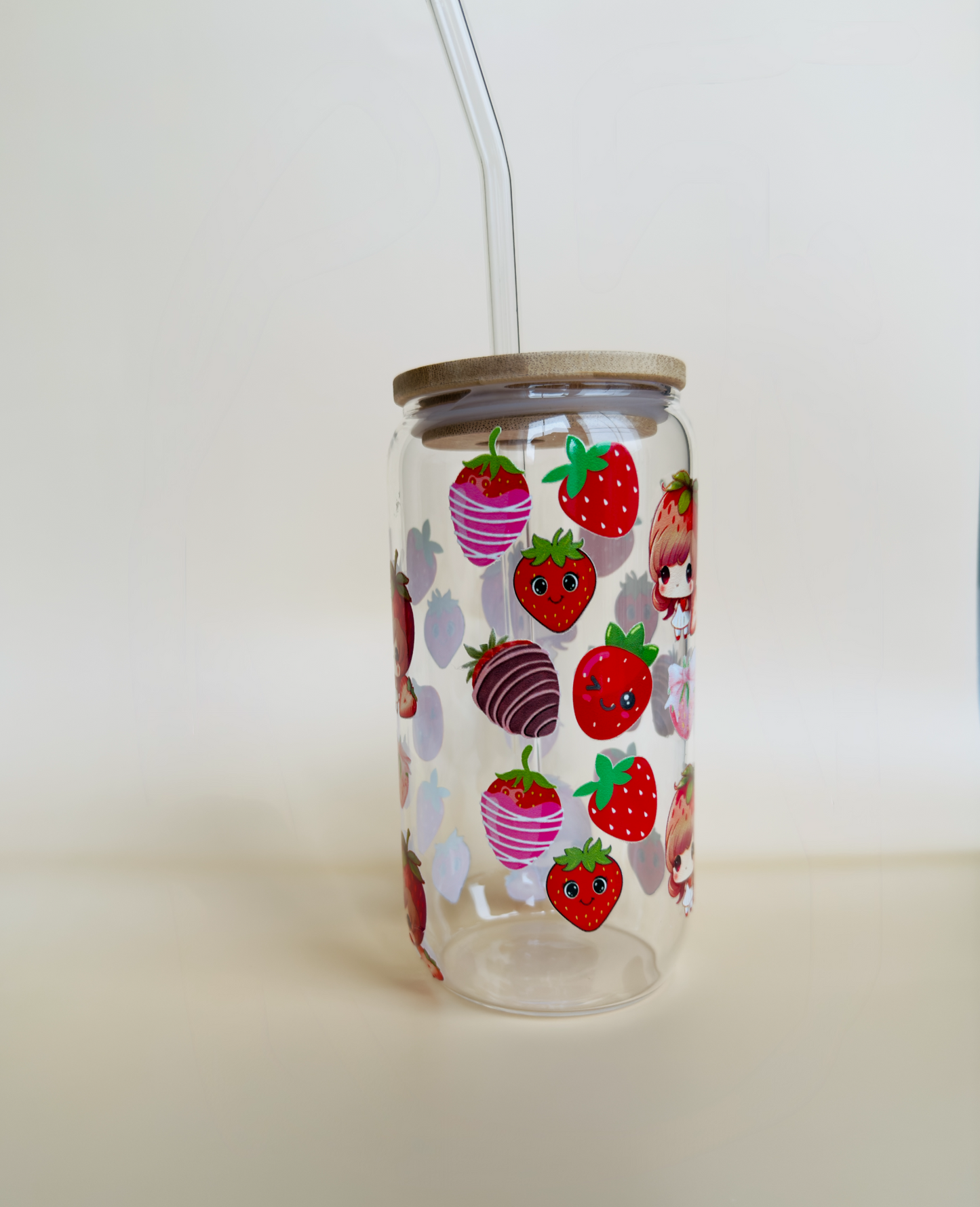 Strawberry Paradise - Beer Can Glass 16 oz