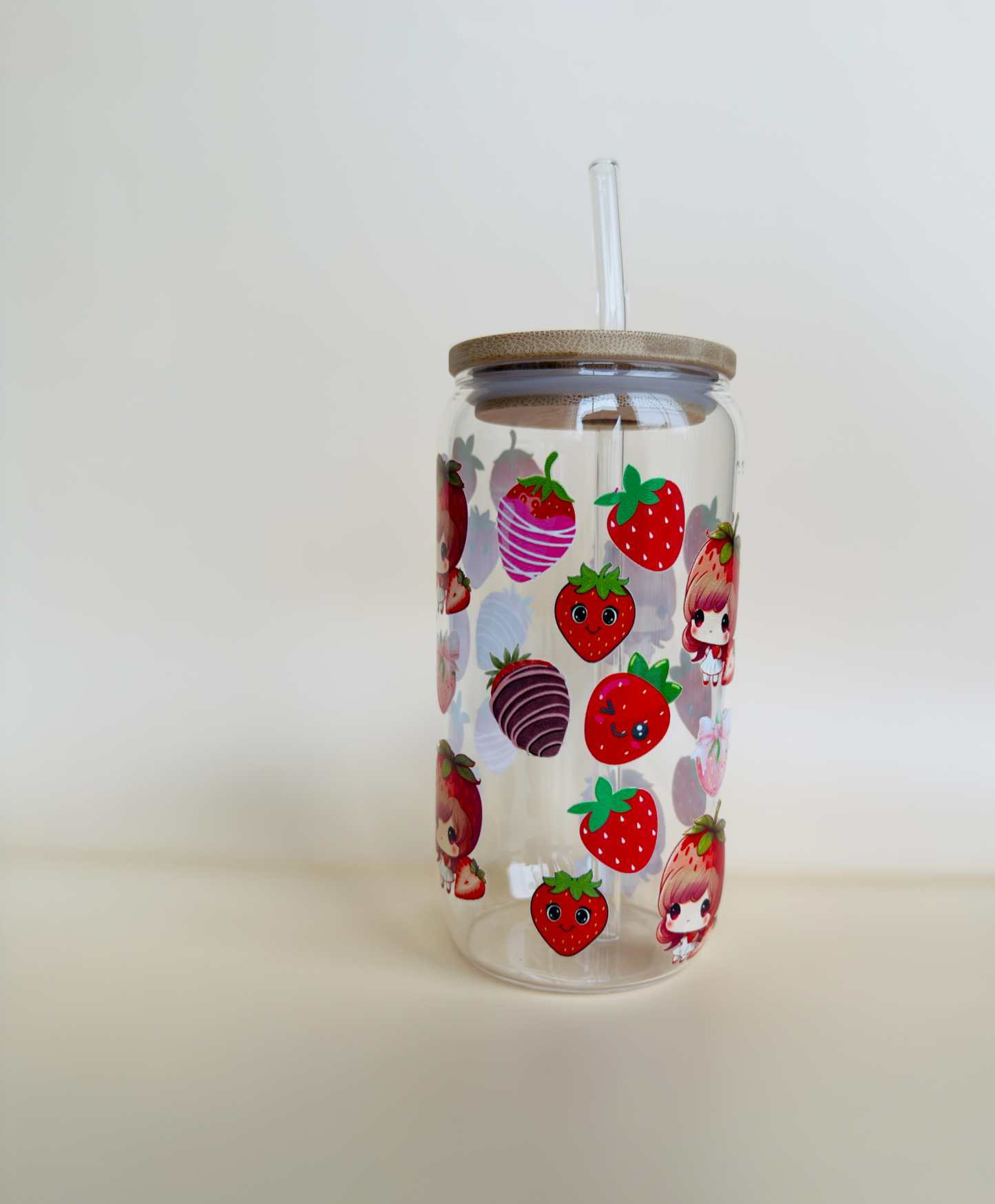 Strawberry Paradise - Beer Can Glass 16 oz