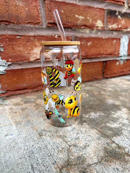 Bee want Honey - Beer Can Glass 16 oz