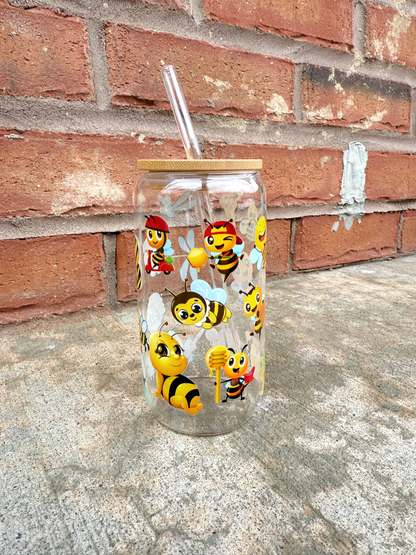 Bee want Honey - Beer Can Glass 16 oz