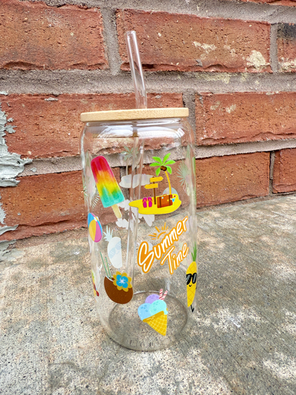 Summer Time Baby - Beer Can Glass 16 oz