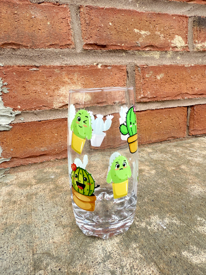 Cactus Cuties - Clear Drinking Glass