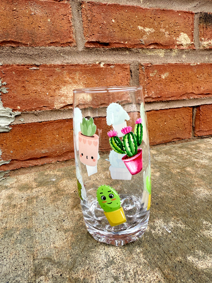 Cactus Cuties - Clear Drinking Glass