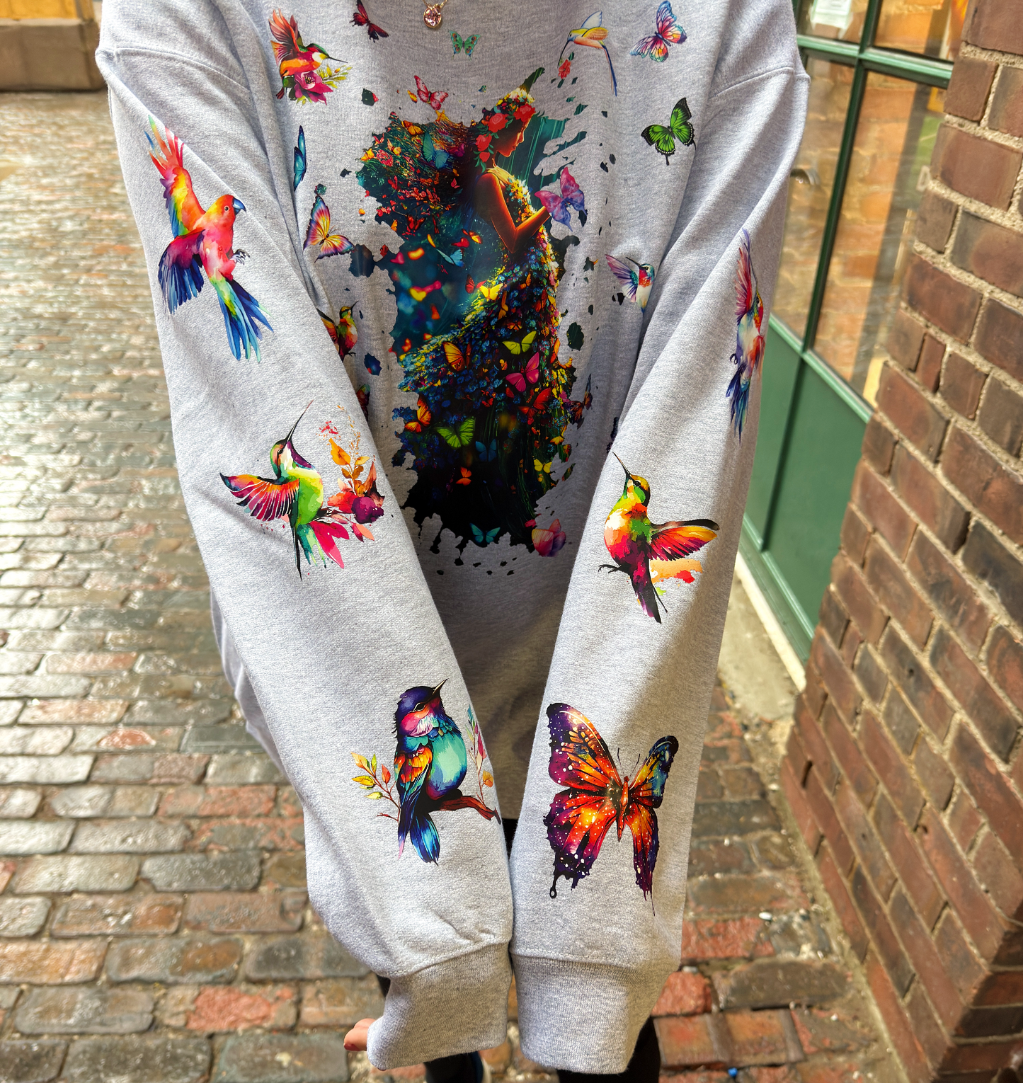 Butterfly Garden – Rainy Day Girl Sweatshirt