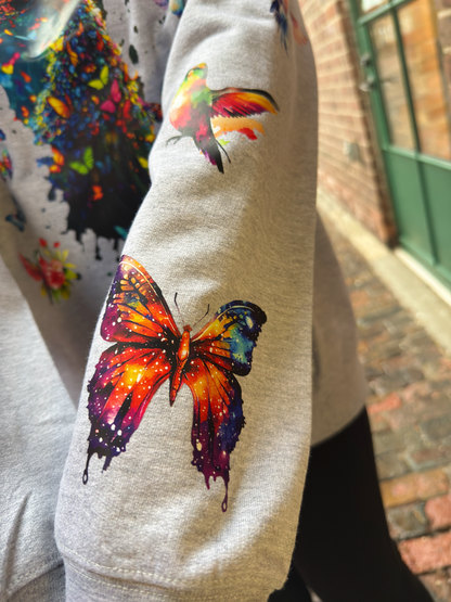 Butterfly Garden – Rainy Day Girl Sweatshirt